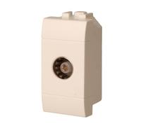 1 pieza conector toma TV terminal hembra, compatible con Bticino Living Light, color blanco, serie MBL, 1 módulo