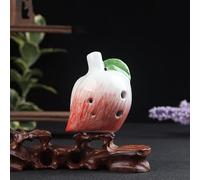 1 pieza creativa forma de melocotón colorido Ocarina 6 agujeros Ocarina Mini Ocarina instrumentos musicales (Color : Pink)