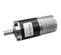 1 pieza DC 12V 24V Diámetro del eje del motor de engranaje planetario 8 mm Velocidad ajustable reversible Vida larga gran torque pequeño corriente continua Motor(24v 28rpm 15.5kg.cm)