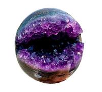 1 pieza de 1,1-1,3 kg de racimo de amatista morada, bola sonriente, racimo abierto de cuarzo cristal morado