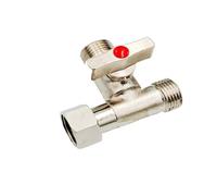 1 pieza de 1/2'' macho a macho a hembra, tipo T, válvula de bola de unión suelta chapada en latón, conector de tubería gruesa for grifo de agua(G_L)