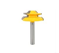 1 pieza de 1/4 quot;Vástago 6,35 MM 8 MM 45 grados bloqueo inglete enrutador broca espiga fresa herramienta de carpintería for herramientas de madera(8x38.1mm)