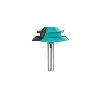 1 pieza de 1/4 quot;Vástago 6,35 MM 8 MM 45 grados bloqueo inglete enrutador broca espiga fresa herramienta de carpintería for herramientas de madera(6x38.1mm)