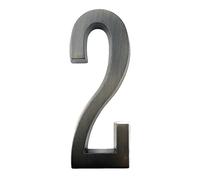 1 pieza de 101 mm metal for número casa, autoadhesivo for exteriores, pegatinas for puerta buzón, 4 pulgadas, aleación zinc plateada/negra #0-9(Black,2)