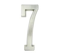 1 pieza de 101 mm metal for número casa, autoadhesivo for exteriores, pegatinas for puerta buzón, 4 pulgadas, aleación zinc plateada/negra #0-9(Silver,7)
