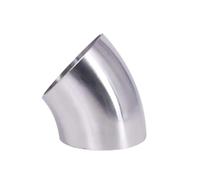 1 pieza de 16, 19, 22, 25, 28, 32, 34, 38, 45, 48, 51 mm, codo de 45 grados, acero inoxidable SUS 304, kit de fabricación de vino casero (316,51 mm OD)