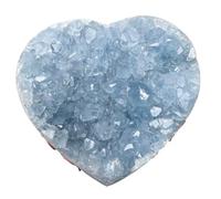 1 pieza de 2,2-2,3 kg de piedra cruda de corazón de celestita for decoración del hogar.