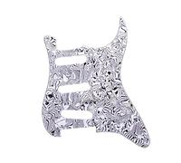 1 pieza de 3 capas S+S+S 11 agujeros Strat Golpeador de guitarra eléctrica, protectores de púas para placa de arañazos para guitarras modernas fabricadas en Estados Unidos/México, tornillos de placa