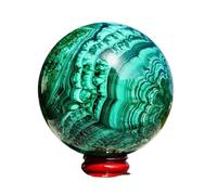 1 pieza de 300-350 g esfera cuarzo malaquita, bola cristal decorativa, regalo colección