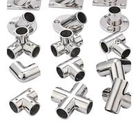 1 pieza de 32 mm de diámetro interior, cruce en T de acero inoxidable 316 de 3/4 vías, accesorios de pasamanos for barcos resistentes a la corrosión(Solid 3-way)
