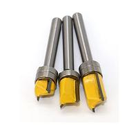 1 pieza de 6 mm para plantilla de vástago de bisagra, fresadora de extremo recto, cortador de espiga para carpintería, juego de brocas para cepilladora de madera (NO6)