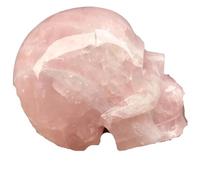1 pieza de 700-750 g de gemas de cristal rosa de cuarzo, calaveras de regalo, decoraciones