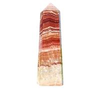 1 pieza de 900-1000 g de obelisco de cuarzo rodocrosita, punta de cristal, torre de varita