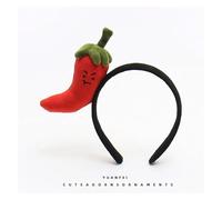 1 pieza de accesorios creativos for el cabello con vegetales, linda diadema con cebolla, pimiento y ajo y jengibre, pinza for el cabello for presentaciones y fotografía.(FG161-green onion)