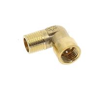 1 pieza de accesorios de tubería de latón BSP rosca macho hembra codo recto 3 vías 4 vías junta de tuerca de enchufe, conector de acoplador de adaptador de latón(Elbow-FM,1/8")