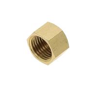 1 pieza de accesorios de tubería de latón BSP, rosca macho/hembra, codo recto, 3 vías, 4 vías, junta de tuerca, adaptador y acoplador de latón.(Cap-F,1/8")