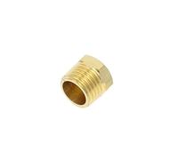 1 pieza de accesorios de tubería de latón BSP, rosca macho/hembra, codo recto, 3 vías, 4 vías, junta de tuerca, adaptador y acoplador de latón.(Plug-M,3/8")