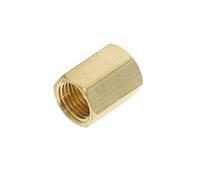 1 pieza de accesorios de tubería de latón BSP rosca macho hembra codo recto 3 vías 4 vías junta de tuerca de enchufe, conector de acoplador de adaptador de latón(Straight-FF,1/4")