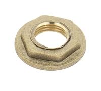 1 pieza de accesorios de tubería de latón BSP rosca macho hembra codo recto 3 vías 4 vías junta de tuerca de enchufe, conector de acoplador de adaptador de latón(Nut-F-Flange,1/4")