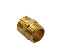 1 pieza de accesorios de tubería de latón BSP, rosca macho y hembra, codo recto, 3 vías, 4 vías, junta de tuerca, adaptador de conector de latón(Straight-MM,1/8")