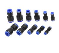 1 Pieza de Accesorios neumáticos, Conectores reductores Rectos a presión for tuberías de Agua y Aire al vacío, Piezas neumáticas de plástico, Manguera de 4 mm a 16 mm de diámetro Exterior(8mm-8mm)