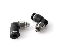 1 Pieza de Accesorios neumáticos, Mini Conector rápido PL, Codo, Rosca Macho M3/M5/M6, Manguera de conexión de 3, 4, 5 y 6 mm, tubería de Aire y Agua a presión.(PL4-M3)