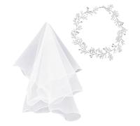 1 Pieza De Accesorios Para El Cabello De Perlas, 1 Pieza De Velo, Juego De Accesorios Para El Cabello De Boda, Diadema De Cadena Suave Simple, Adecuado Para Damas Y Niñas