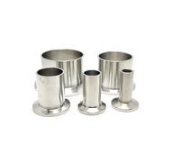 1 pieza de acero inoxidable 304 de 20 mm, 30 mm, 40 mm, 50 mm, KF10 KF16 KF25 KF40 KF50 para soldadura de tubo de vacío con triple abrazadera (longitud 20 mm, KF16)