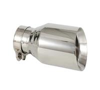 1 Pieza De Acero Inoxidable 304 Sistema Escape Universal Extremo Tubo Cromado + Punta Para Automóvil Punta del silenciador tubo de escape autom(51MM IN 101MM OUT)