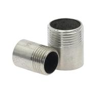 1 pieza de acero inoxidable 304, tubo redondo simple, alambre exterior, accesorios de plomería, 1/4, 3/8, 1/2, 3/4, 1, 1-1/4, 1-1/2, 2 adaptadores roscados macho(2")