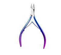 1 pieza de acero inoxidable, alicate para cutículas, tijeras de manicura, quitacutículas de metal arcoíris, empujador y pedicura, A02, BH01