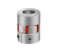 1 pieza de acoplador de dos mordazas D14L22, eje flexible de aluminio ciruela D14 L22, conector de motor de acoplamiento BW, almohadilla de goma sólida(6x6)