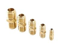 1 pieza de acoplamiento de unión recta abocinada macho SAE 45 de 1/4, 3/8, 1/2, 5/8 y 3/4 for aire acondicionado, accesorio de latón(1I2 SAE)