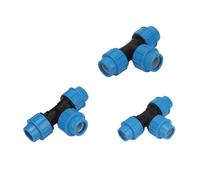 1 pieza de acoplamiento reductor 3 vías PVC y PE 20/25/32 mm, divisor agua for grifo, conector válvula plástico for manguera riego jardín granja(32mm)