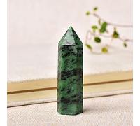 1 pieza de adorno de torre de cuarzo verde con epidota de punto de cristal natural para decoración del hogar, pirámide de piedra energética, regalo-Epidota Stone_60-70mm