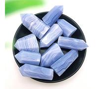 1 pieza de adorno mineral de ágata de encaje azul Natural, varita curativa, decoración del hogar, regalo DIY, piedras y minerales naturales