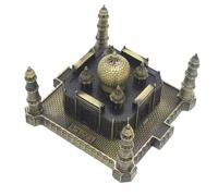 1 Pieza De Adornos Retro Del Taj Mahal, Edificio Emblemático Mundial, Artesanías De Aleación De Metal, Recuerdos Turísticos De La India, Bronce(5.5cm(H) x9.5cm (W))