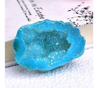 1 pieza de ágata natural galvanizada Cornucopia cristal cueva cruda piedra desnuda muestra una muestra mineral decoración del hogar fortuna, ágata 4.180-250 g