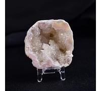 1 pieza de ágata natural galvanizada Cornucopia cristal cueva piedra cruda exhibición de piedra desnuda un espécimen mineral decoración del hogar, ágata 1,80-120 g