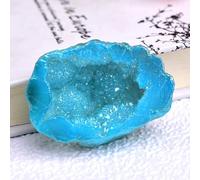 1 pieza de ágata natural galvanizada Cornucopia cristal cueva piedra cruda exhibición de piedra desnuda un espécimen mineral decoración del hogar, ágata 4,80-120 g
