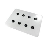 1 pieza de almohadillas para pies de patines de ratón de cristal con pequeños puntos redondos adhesivos A