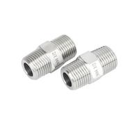 1 pieza de alta presión 1/8", 1/4", 3/8", 1/2", 3/4", 1" BSP NPT BSPT, niple hexagonal acero inoxidable 304, rosca macho reductora igual(3-8 NPT)
