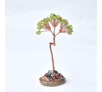 1 pieza de árbol natural, amatista, cuarzo rosa, olivino, decoración de árbol de la suerte, rodajas de ágata, piedra mineral curativa, cristal para decoración del hogar, regalo transparente