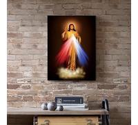 1 pieza de arte moderno religioso Dios lienzo pintura HD pared arte impresión espiritual decoración para dormitorio sala de estar pared imágenes (80x130cm/sin marco)