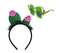 1 Pieza De Banda Para El Cabello Y 1 Pieza De Gafas De Sol, Tocado De Cactus Del Festival Mexicano De Los Muertos, Accesorios A Juego De Ropa De Moda Diaria.