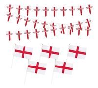 1 Pieza De Bandera Triangular De Inglaterra, 5 Piezas De Bandera De Inglaterra Ondeando A Mano, Banderines De Doble Cara, Decoración De Fiesta De Celebración De Fanáticos