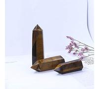 1 pieza de barra hexagonal de cristal natural, punto de cristal, adorno mineral, piedras curativas para la salud, varita, decoración moderna para el hogar, recoger regalos-tigres eye_50-60mm