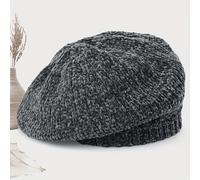 1 pieza de boina de chenilla de moda para mujer para otoño/invierno, color liso, varios colores disponibles, gorro a prueba de frío, adecuada para uso diario