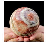 1 pieza de bola de piedra de cerdo de 410-500 g, bola roja de cristal de cuarzo,