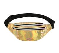 1 Pieza De Bolsa con Láser Dorada, Bolsa Creativa De Almacenamiento Impermeable, Bolsa De Cintura De Cuerpo Cruzado Multifunción, Universal para Hombres Y Mujeres, Accesorios De Ropa.